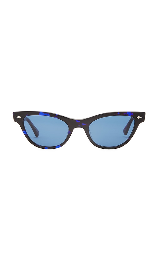 Shop Epokhe Veil Sunglasses In Blue Tortoise Polished & Blue