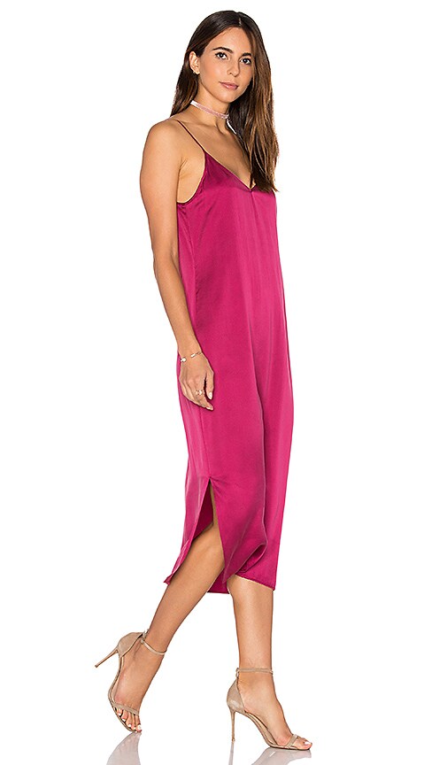 fuschia slip dress