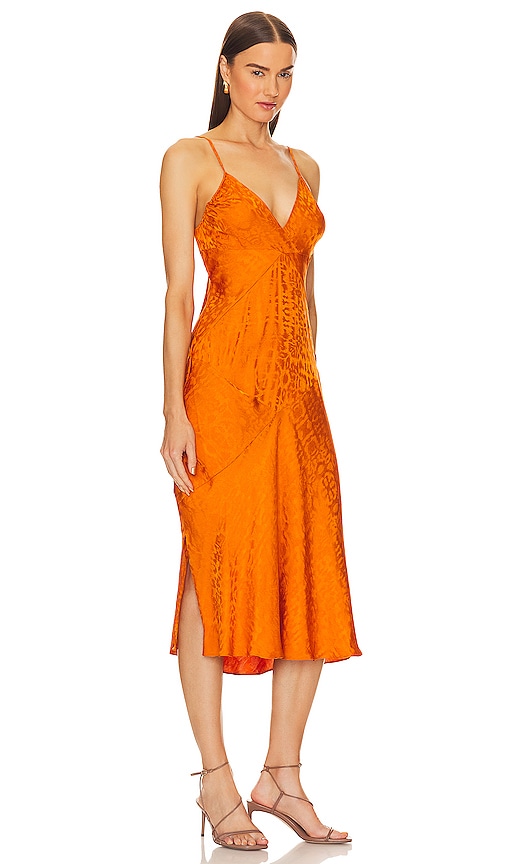 Shop Equipment Leo Midi Dress In Orange