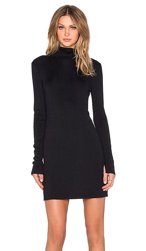 Equipment Cathleen Silk Elastane Turtleneck Dress in Ink | REVOLVE