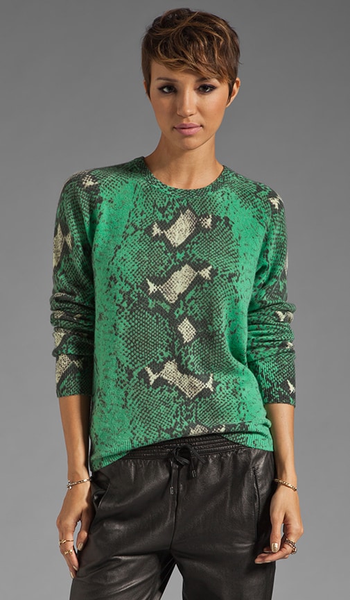 Sloane Diamondback Python Crew Neck Sweater