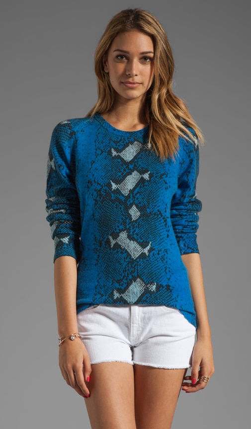 Sloane Diamondback Python Crew Neck Sweater
