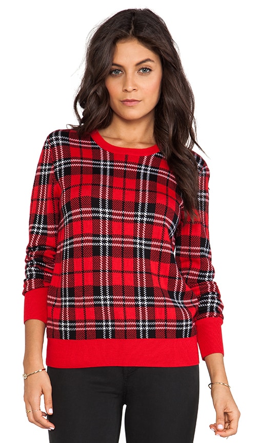 Shane Scholarly Plaid Crewneck Sweater