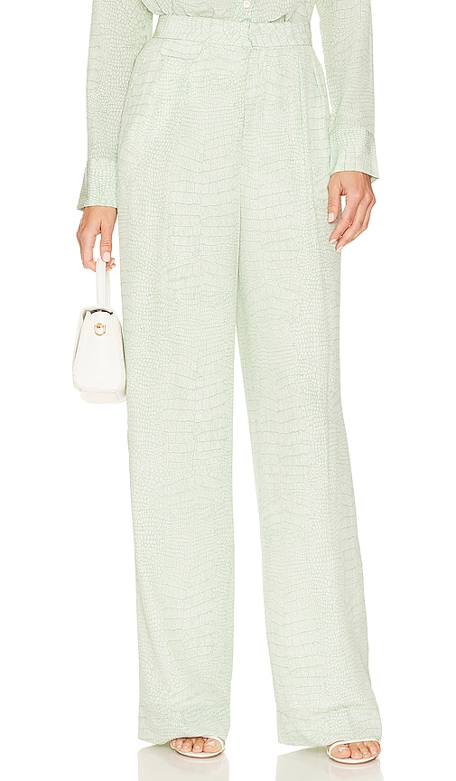 Shop Equipment Clement Trouser In Nature White And Jadesheen