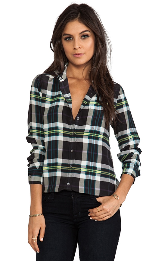 Oversize Plaid Brett Blouse