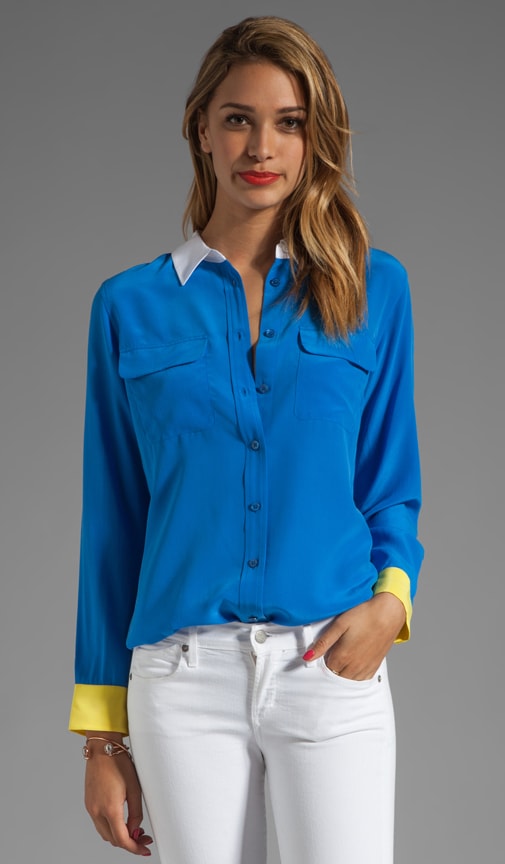Slim Signature Colorblock Blouse
