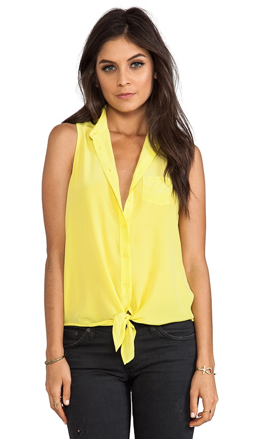 Mina Sleeveless Tie Front Blouse
