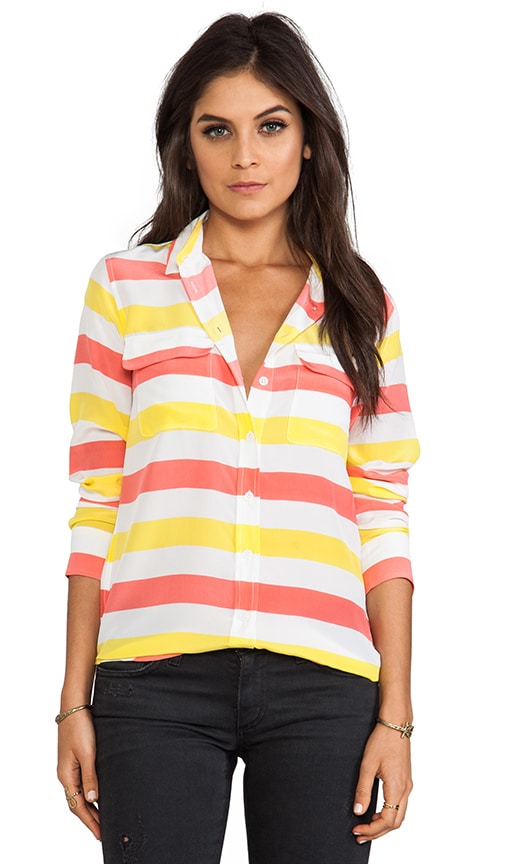 Cabana Stripe Slim Signature Blouse