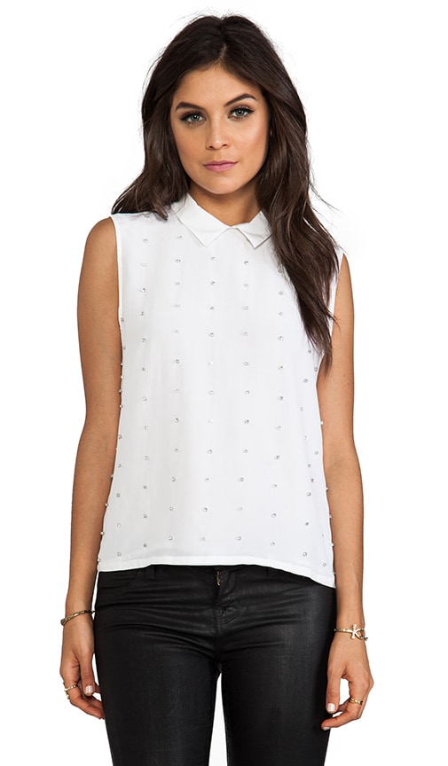 Rhinestone Beaded Front Elliott Blouse