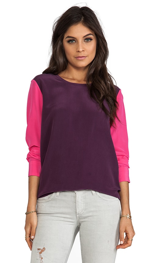 Colorblock Liam Blouse with Contrast Sleeves