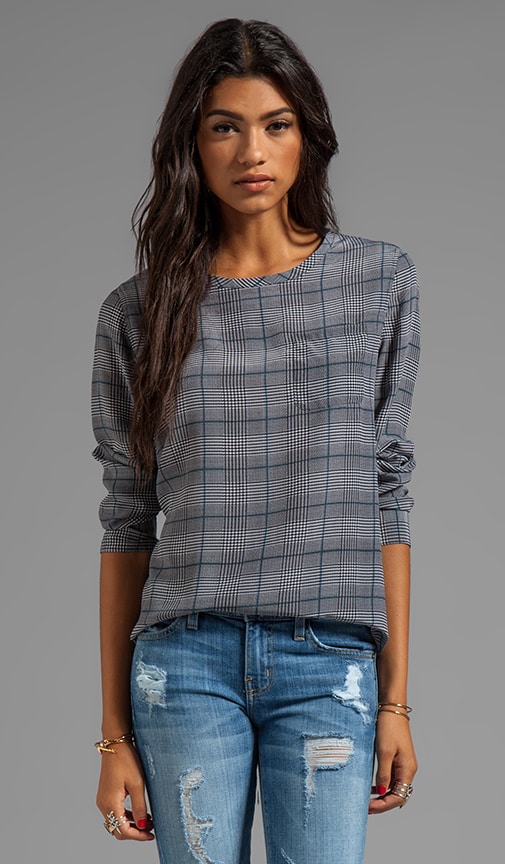 Roland Glen Plaid Printed Liam Pocket Tee