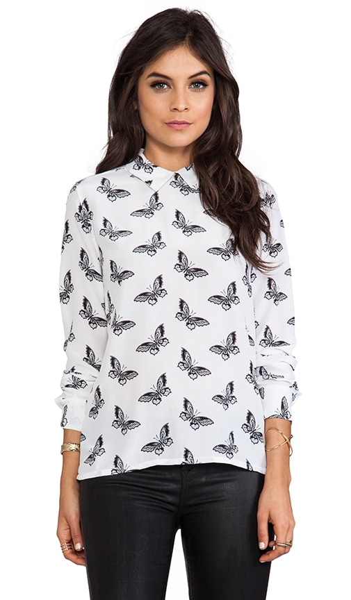 Magnetic Butterfly Printed Grace Top