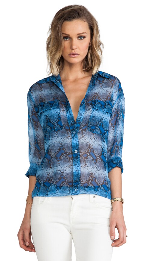 Diamondback Stripe Printed Signature Blouse