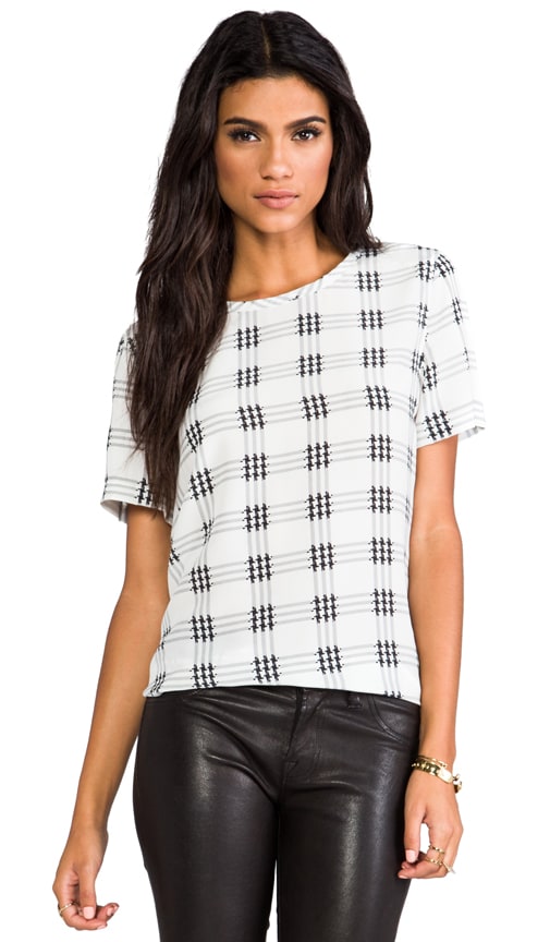 Riley Houndstooth Check Blouse