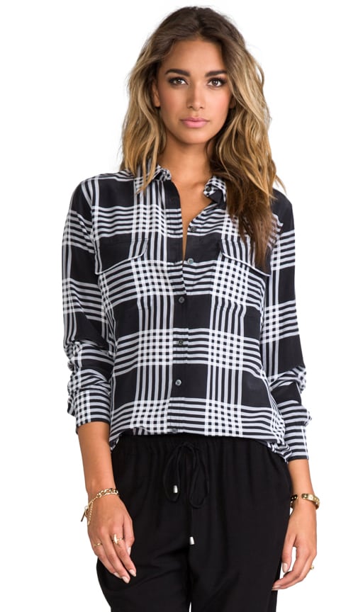 Slim Signature Ghost Plaid Blouse