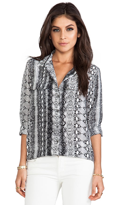 Slim Signature Python Printed Blouse
