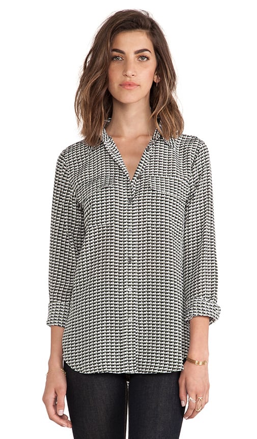 Slim Signature Cryptic Dimension Printed Blouse