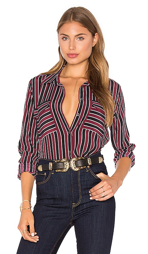 Slim Signature Silk Button Up