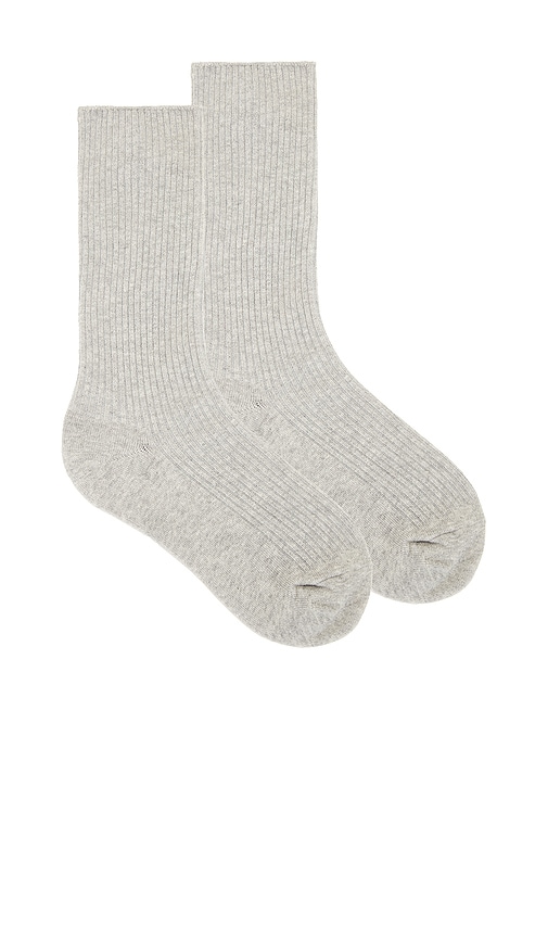 Eterne Classic Rib Socks in Grey.