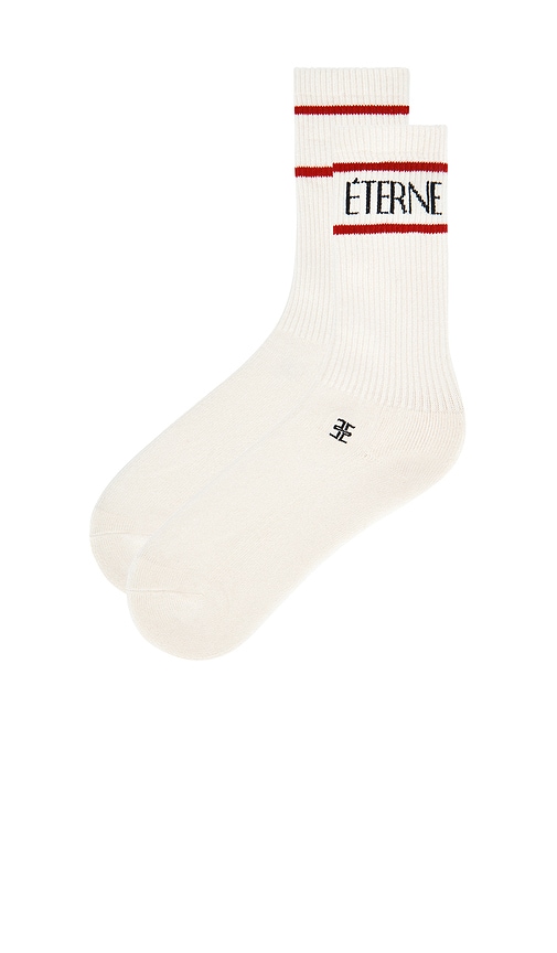 Eterne Logo Sport Sock In Cream. 
