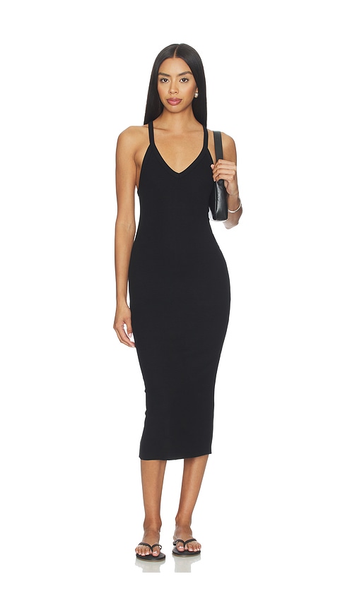 Eterne V-neck Racerback Midi Dress