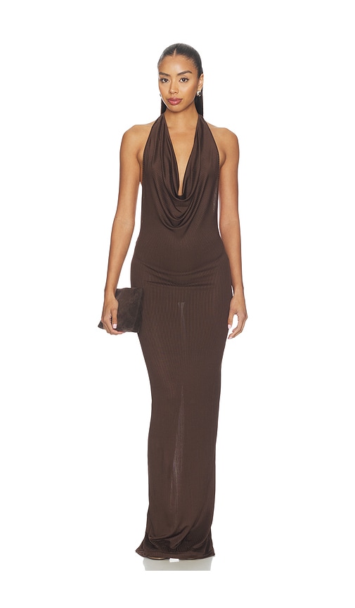Eterne ROBE MAXI GISELE  en Brown. Taille XL. Also en XS, S, M, L.