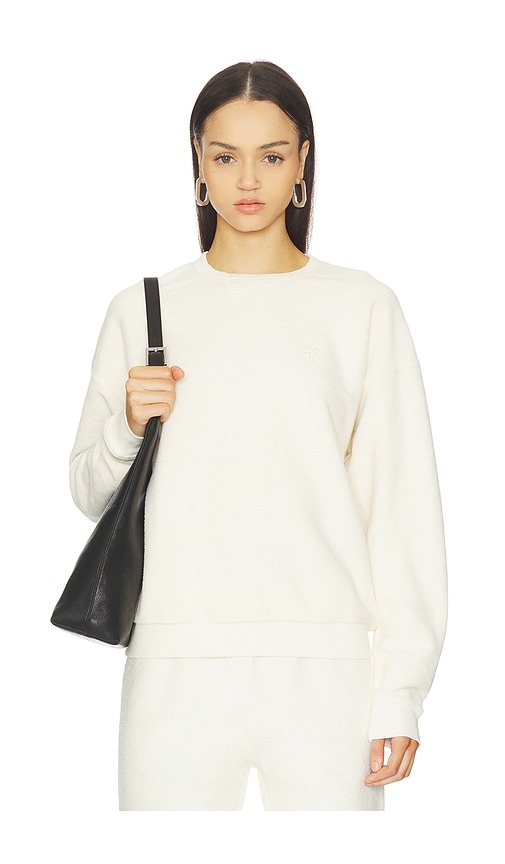 Éterne Classic Reverse French Terry Crew Sweatshirt In White