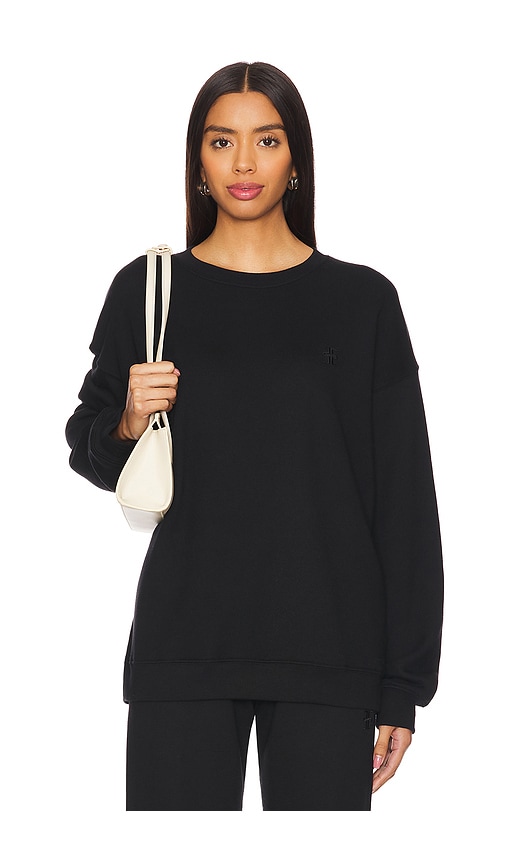 Eterne Oversized Crewneck Sweatshirt in Black. - size XL (also in L, M, S)