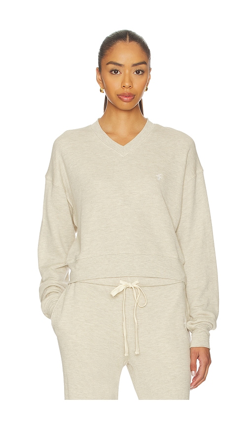 Eterne Cropped V-neck Sweatshirt