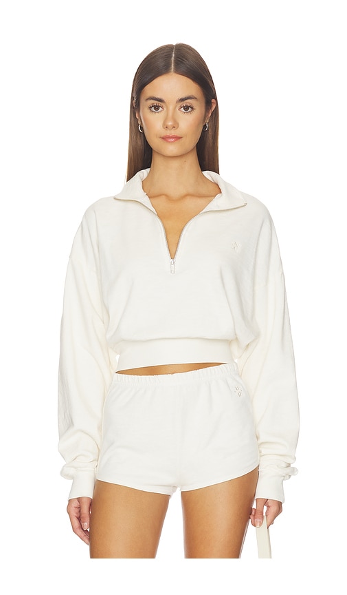 Eterne Cropped Half-zip Sweatshirt