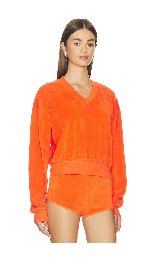 Eterne Cropped V-Neck Sweatshirt | Thumbnail 2