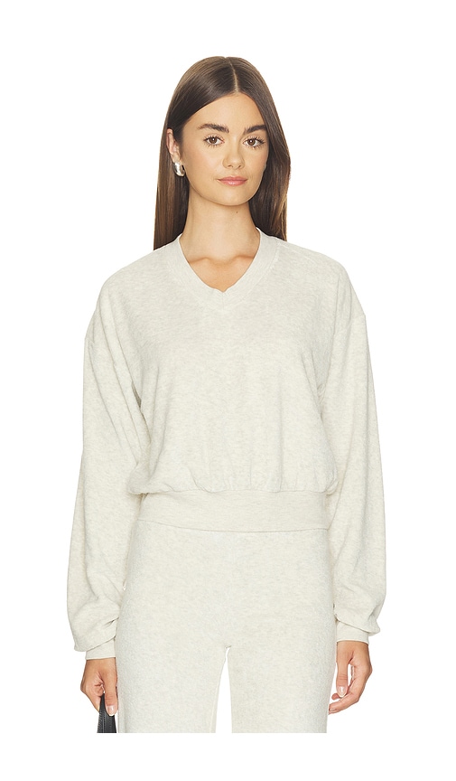 Eterne Cropped V-Neck Sweatshirt - Women's Clothing