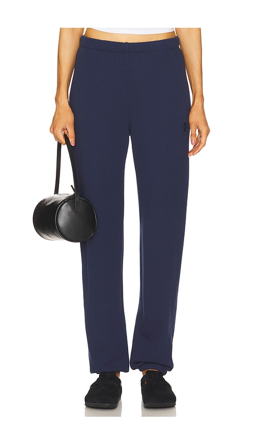 Éterne French Cotton And Modal-blend Terry Sweatpants In Blue