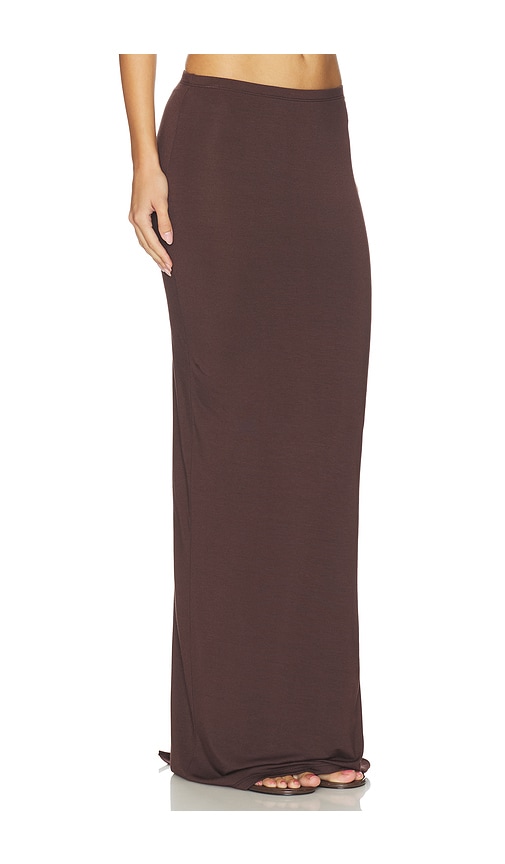 Éterne Maxi Soft Jersey Skirt In Brown