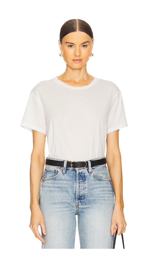 Eterne Short Sleeve Boyfriend Tee in Ivory. - size XS (also in L, M, S, XL)