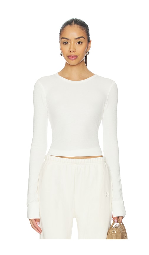 Éterne Long Sleeve Thermal Top In White