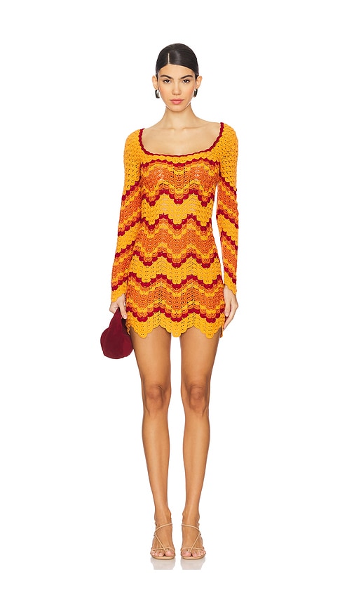 Shop Escvdo Sumac Mini Dress In Orange