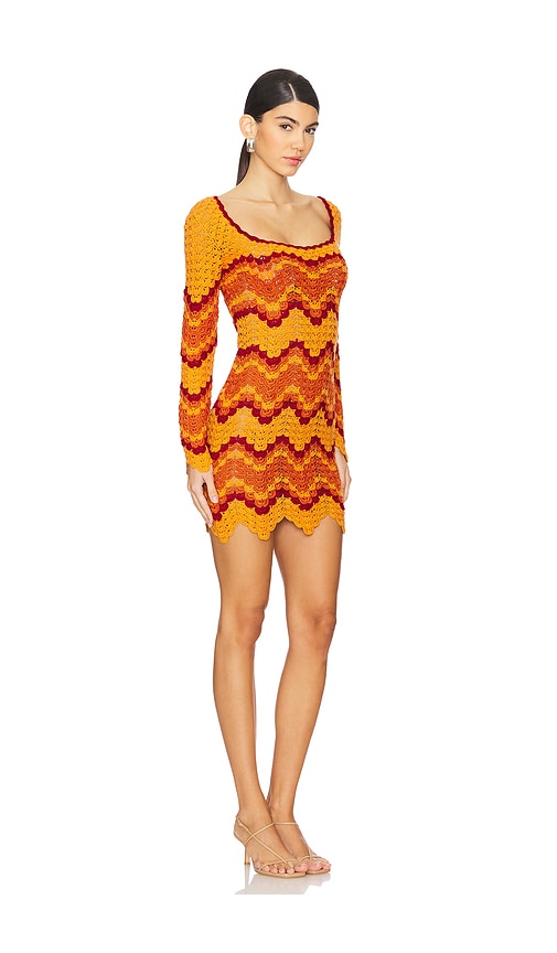 Shop Escvdo Sumac Mini Dress In Orange