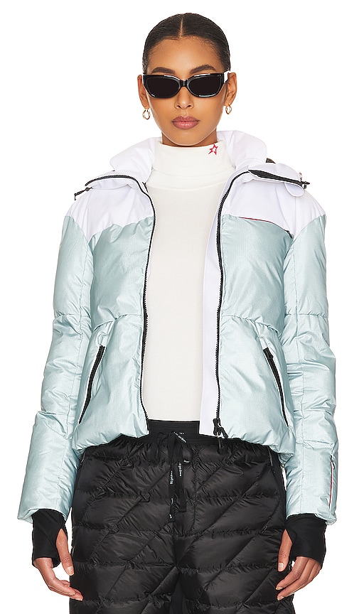 Erin Snow Lolita II Jacket in Snow & Sky Blue Aluminum