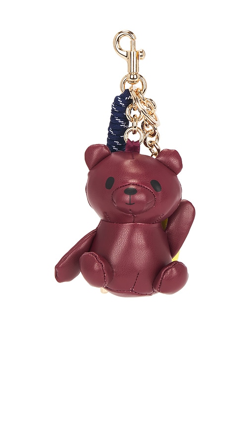 Essentiel Antwerp Irano Bear Keyhanger In Burgundy