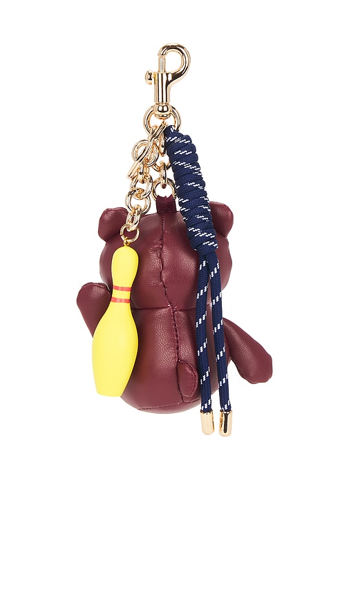 Essentiel Antwerp Irano Bear Keyhanger In Burgundy
