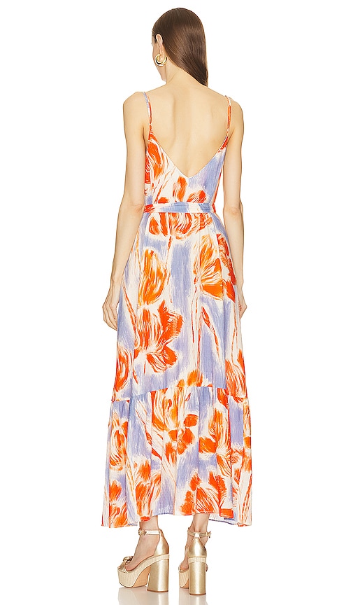 SIMKHAI Cosima Printed Dress in Amalfi Blue