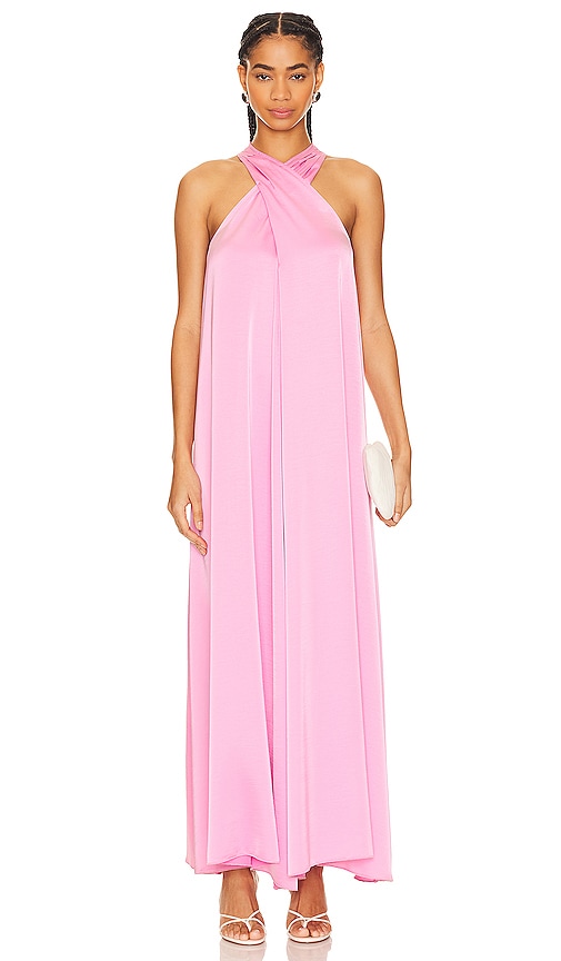 Shop Essentiel Antwerp Finch Halterneck Dress In Pink