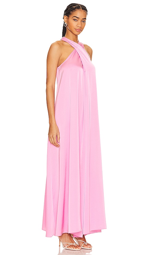 Shop Essentiel Antwerp Finch Halterneck Dress In Pink