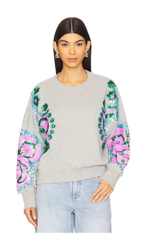 Essentiel Antwerp Hecrazy Embroidered Sweatshirt in Nimbus Cloud