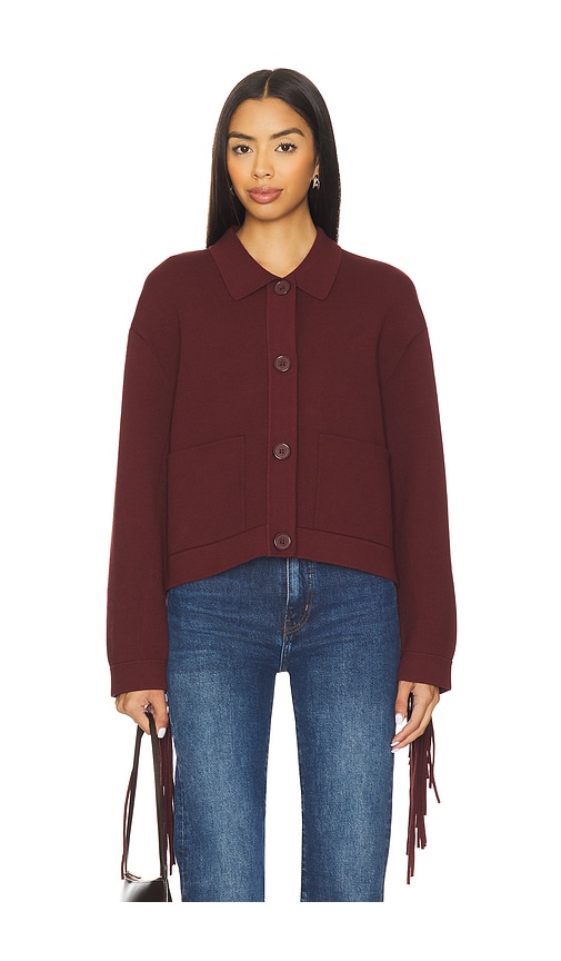 Essentiel Antwerp Istern Fringe Jacket In Brown