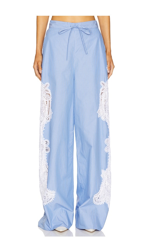 Essentiel Antwerp Hace Lace Pants In Aqua Blue