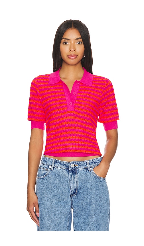 Essentiel Antwerp Folo Knit Polo in Ultra Neon