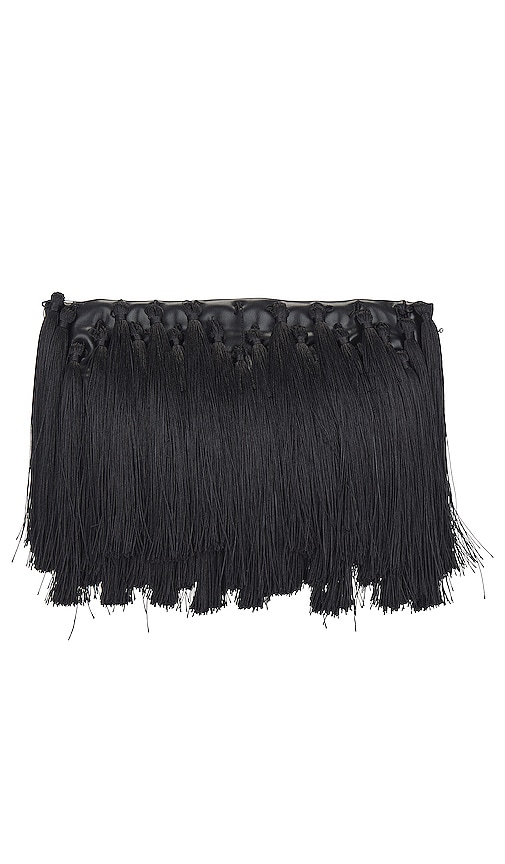 Shop Essentiel Antwerp Enzalez Fringes Pouch In 黑色