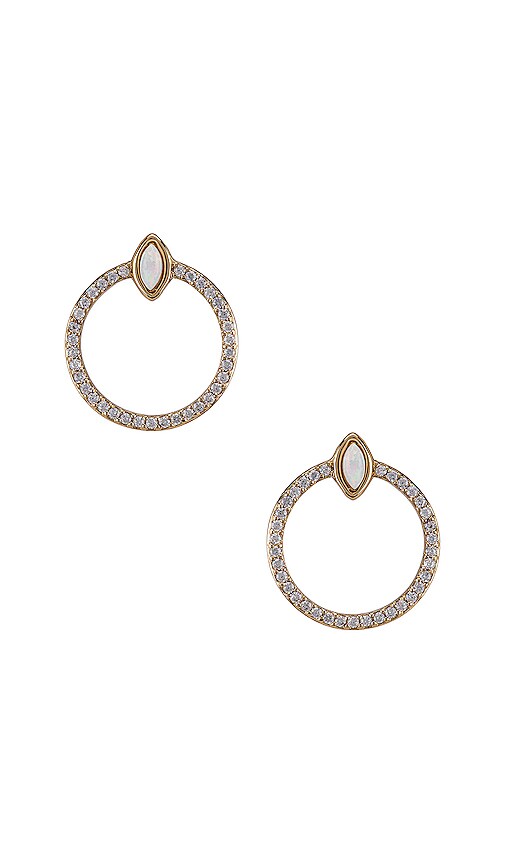 Gemstone Eye & CZ Earrings